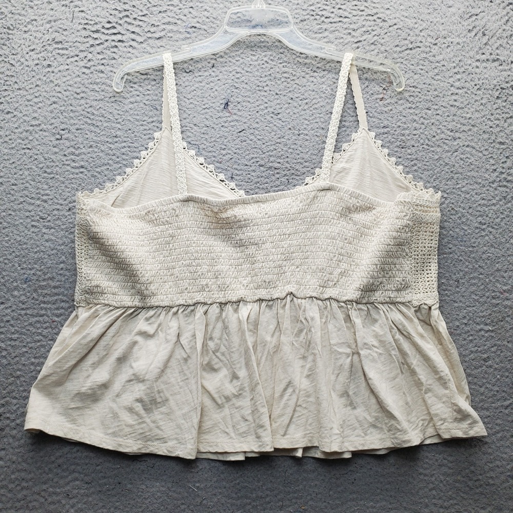 Lot of 2 Old Navy Crop Tank Top Womens 2X Multicolor Crochet Bodice Flowing Hem - Picture 3 of 13